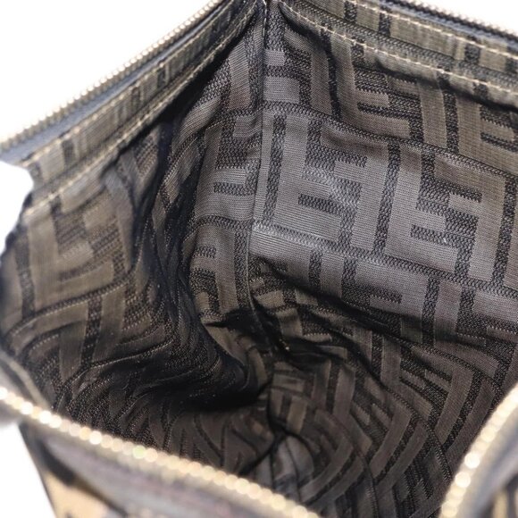 FENDI Zucca Canvas Pouch Black Brown Auth - Picture 14 of 15